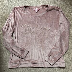 Juicy Couture Blush Velour Rhinestone Top